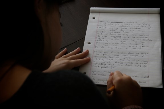 "Did you ever find kindness from the Poles?" - "The Poles were brought up with hate for the Jews. If They kept a Jew in their home, the whole family would be shot" (Michel Botman Photography, Toronto, February 2013)