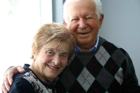 Nancy and Howard Kleinberg, Holocaust Survivors. (Michel Botman Photography, Toronto, February 2013)